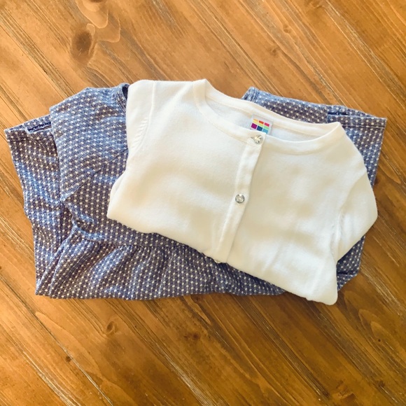 Girls Dress and Cardigan Outfit
